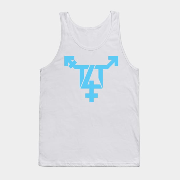 T4T  Symbol - Trans Love - Blue Tank Top by LaLunaWinters